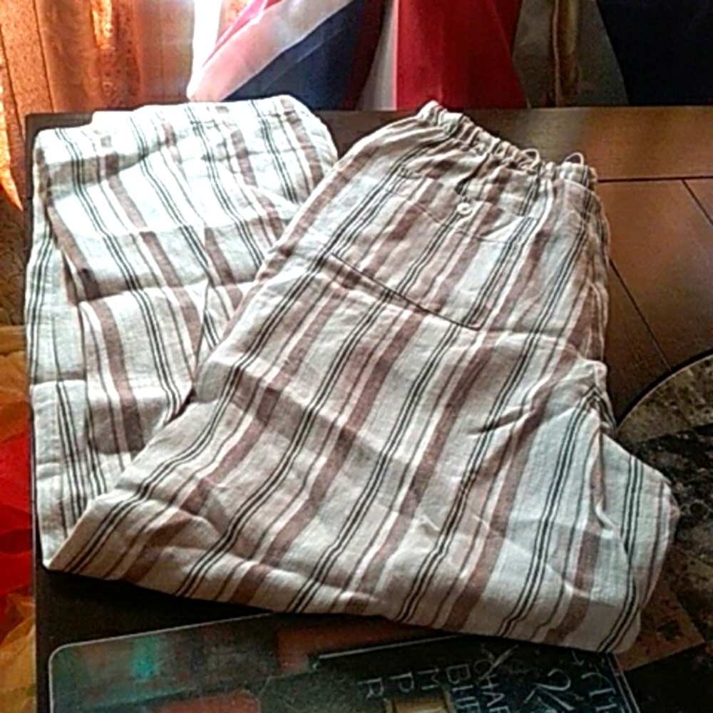 Wide leg  linen pants